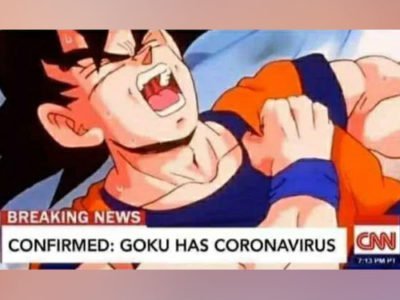 goku colpito dal coronavirus